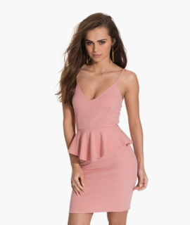 Peplum Thin Strap Dress